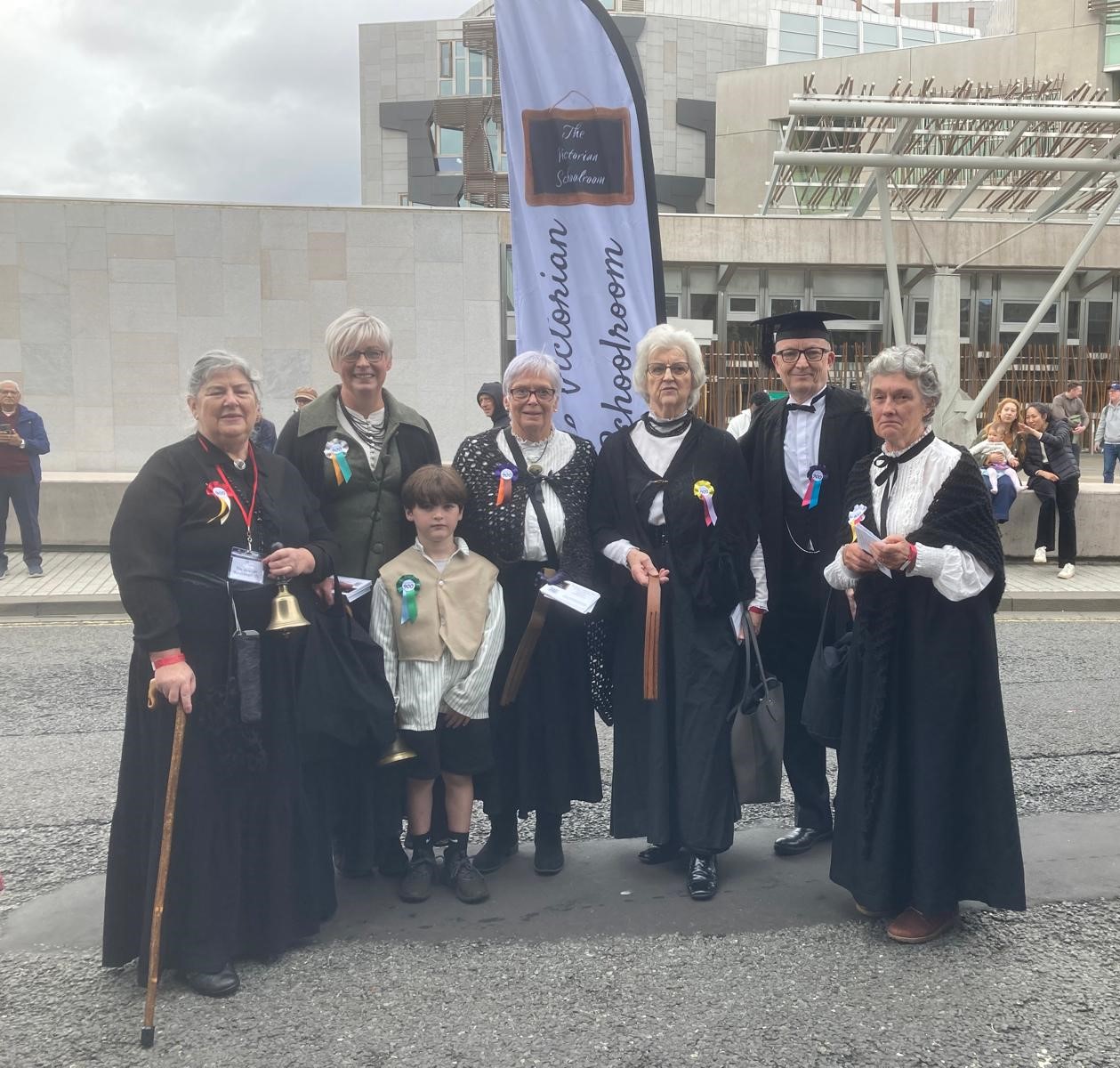ED 900 Some of our teachers outside the Scottish Parliament at Holyrood